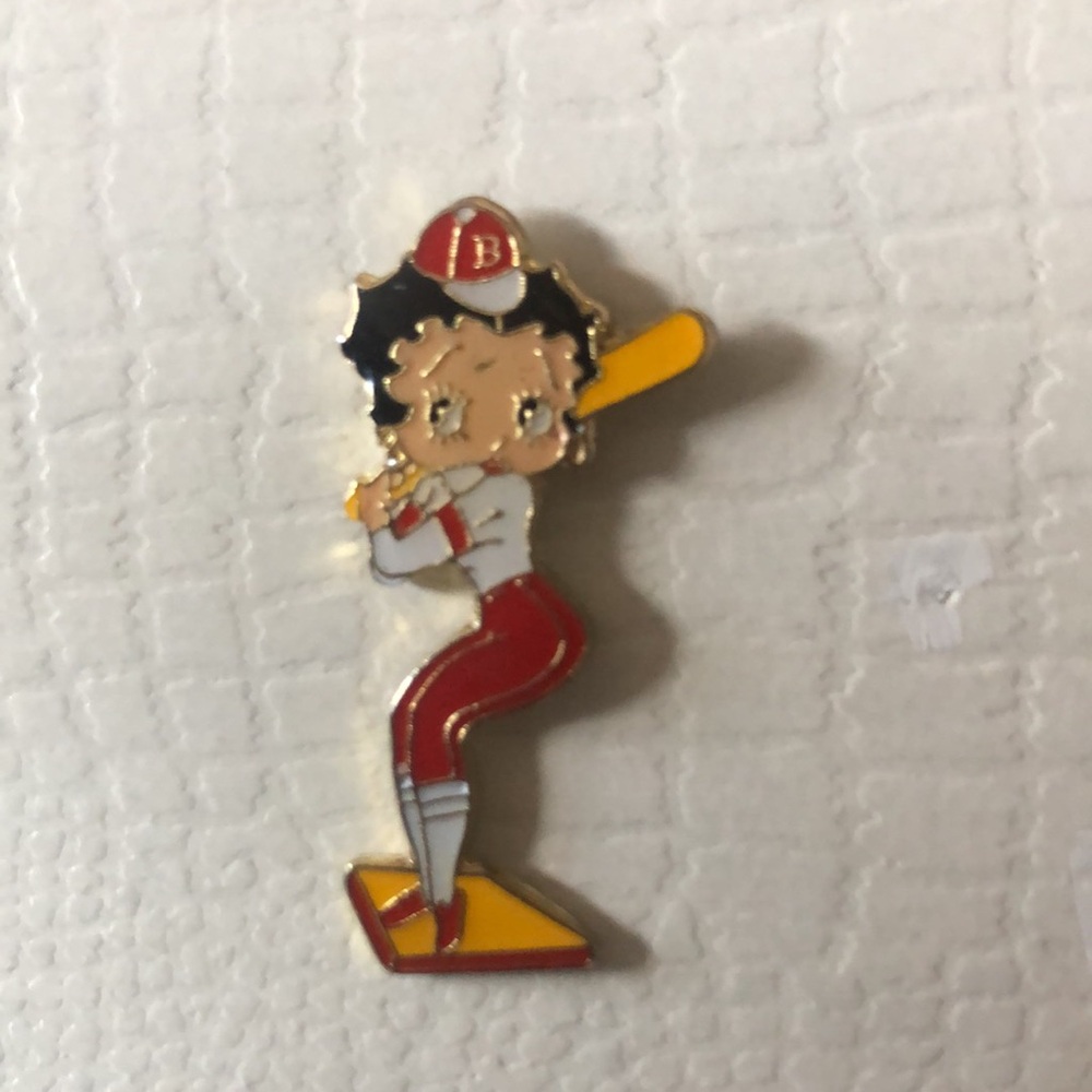 Betty Boop Baseball Pin